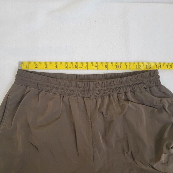 Good American Essential Nylon Jogger Track Pants Mocha Size 1 Pockets Sweatpants - Picture 3 of 12